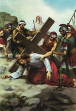 Ісус Христос другий раз падає під Хрестом